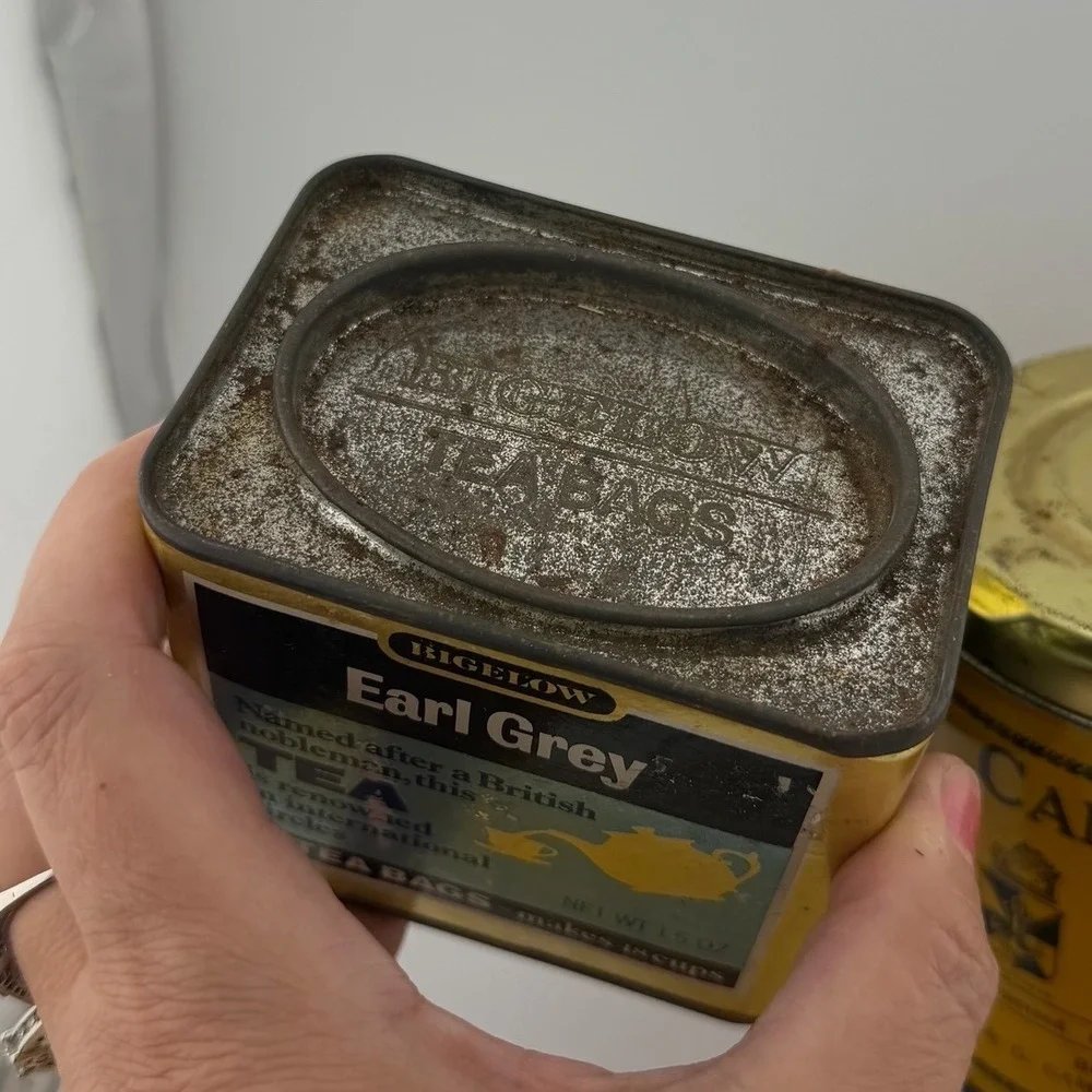Bigelow Campbell's Vintage Tea Tin Set Rustic Decor